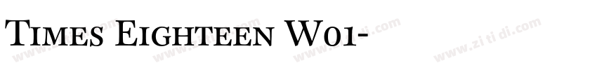 Times Eighteen W01字体转换